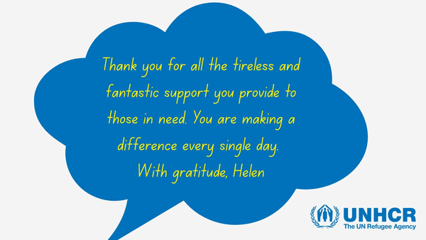 Donor messages to UNHCR colleagues